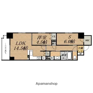 プレサンスロジェ堺筋本町【3階】の間取り