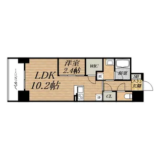 コンフォリア・リヴ北久宝寺Q【15階】の間取り