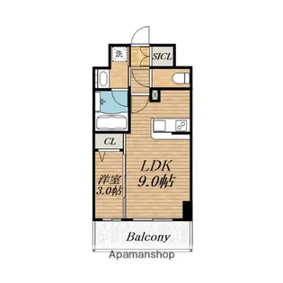 1LDKの間取り画像