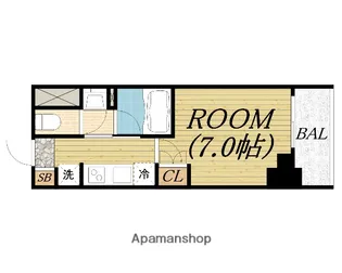 1Kの間取り画像