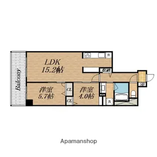 リアライズ天満橋【12階】の間取り