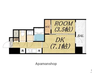 ファーストフィオーレ九条II【4階】の間取り
