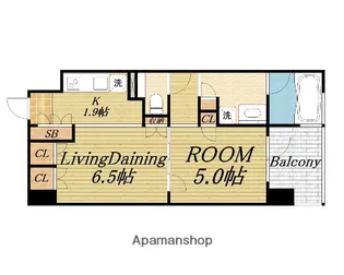 THE HIGH HORIE【10階】の間取り