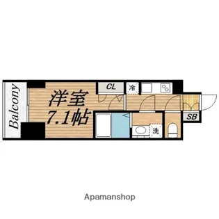 1Kの間取り画像