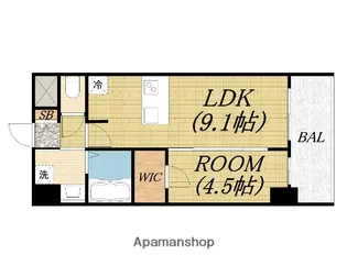 プレサンス DOMECITY コレーレ【2階】の間取り