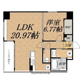 VINOプレジオ本町【15階】の間取り