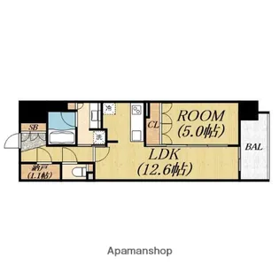 ブランズ北堀江プレイス【3階】の間取り