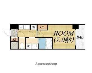 S−RESIDENCEドーム前千代崎【9階】の間取り