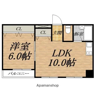 ラパンジール長堀【8階】の間取り