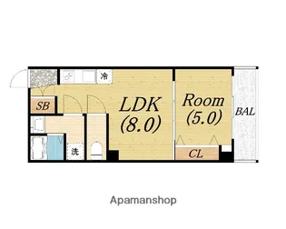 CITY SPIRE立売堀【7階】の間取り