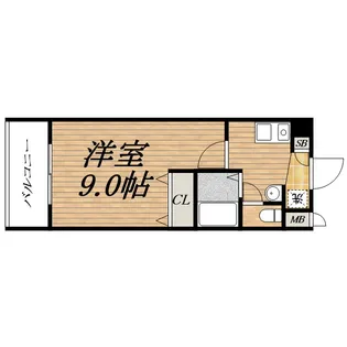 Mプラザ長堀【9階】の間取り
