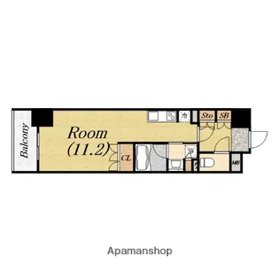 ファインレジデンス大阪本町【8階】の間取り