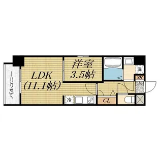 プレサンス堺筋本町EXEBRAN【12階】の間取り