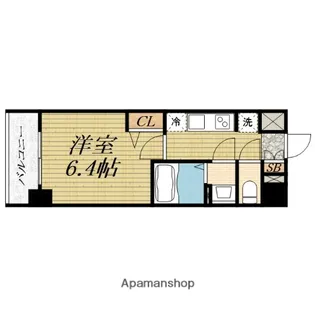 プレサンス堺筋本町エグゼブラン【11階】の間取り