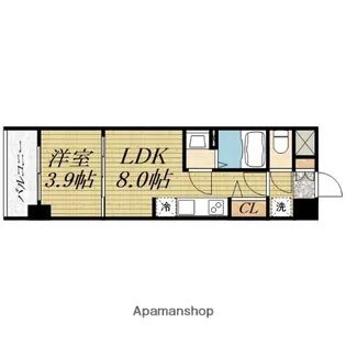 プレサンス堺筋本町EXEBRAN【11階】の間取り