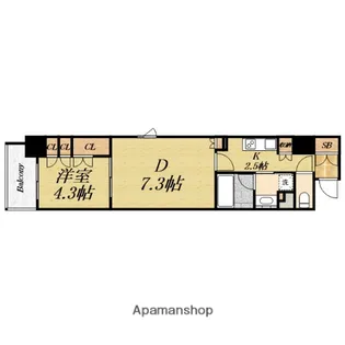 パークアクシス本町【3階】の間取り