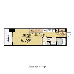 パークアクシス本町【8階】の間取り