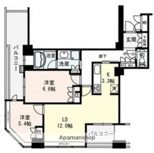 D−GRAFORT大阪NYTOWER肥後橋【7階】の間取り