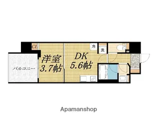 大阪府大阪市中央区常盤町2丁目【マンション】の間取り