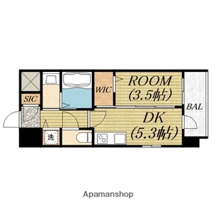 ザ・ウエストマークシティプレミアム【5階】の間取り