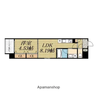 レオングラン本町橋【5階】の間取り