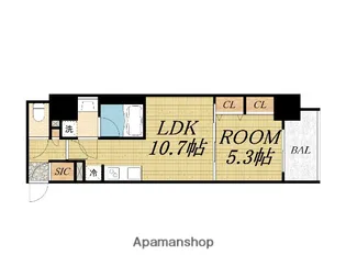 URBANEX南新町【7階】の間取り