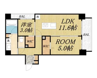 URBANEX南新町【3階】の間取り