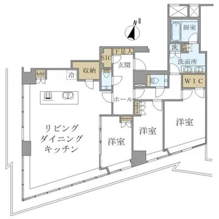 BRILLIATOWER堂島【44階】の間取り