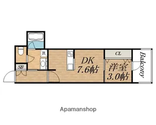 RJRプレシア南堀江【4階】の間取り
