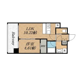 プレジオ阿波座【6階】の間取り