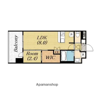 セレニテ阿波座ミラク【10階】の間取り