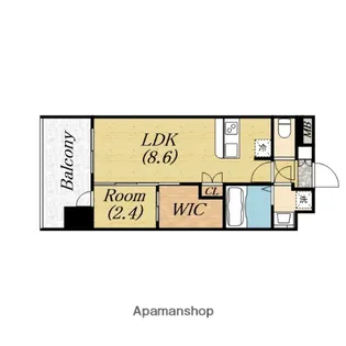 セレニテ阿波座ミラク【5階】の間取り