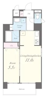 1LDKの間取り画像