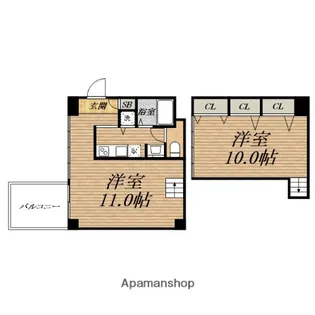 COURT HOUSE【9階】の間取り