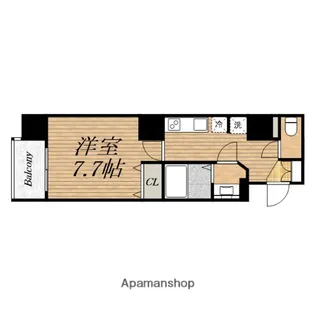 エトワール阿波座【9階】の間取り