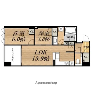 グランドメゾン北堀江レジデンス【5階】の間取り