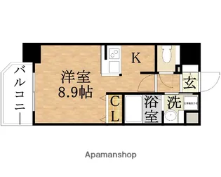 プレサンス天満橋アンジェ【8階】の間取り