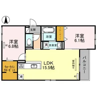 La Suite上町台【2階】の間取り