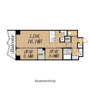 コンフォリア・リヴ谷町四丁目【7階】の間取り
