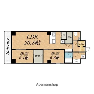BRAVE南船場【2階】の間取り