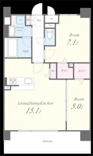 メゾンドボヌール弁天町【7階】の間取り