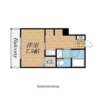 W.O.B HONMACHI−WEST【6階】の間取り