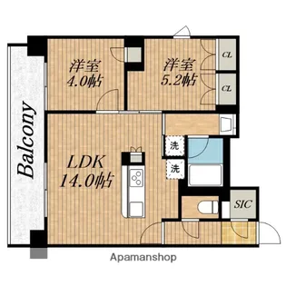 メトライズ森之宮中央【11階】の間取り