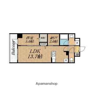 グランパール森ノ宮【2階】の間取り