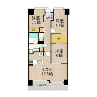 グランソレイユ日本橋【12階】の間取り