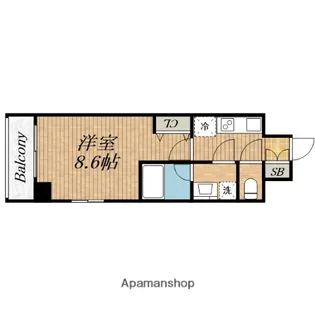 スプランディッド上本町WEST【3階】の間取り