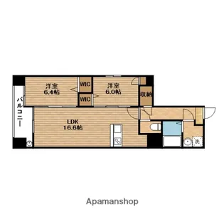 TAIWA ARUN YODOYABASHI【6階】の間取り