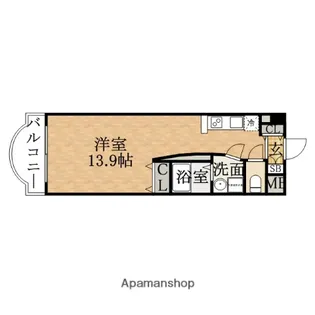 LUMOⅡ天満【5階】の間取り