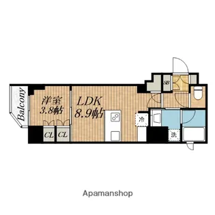 クレストコート堂島【12階】の間取り