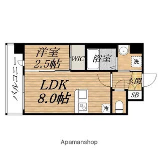 セレニテ南堀江エクラ【2階】の間取り
